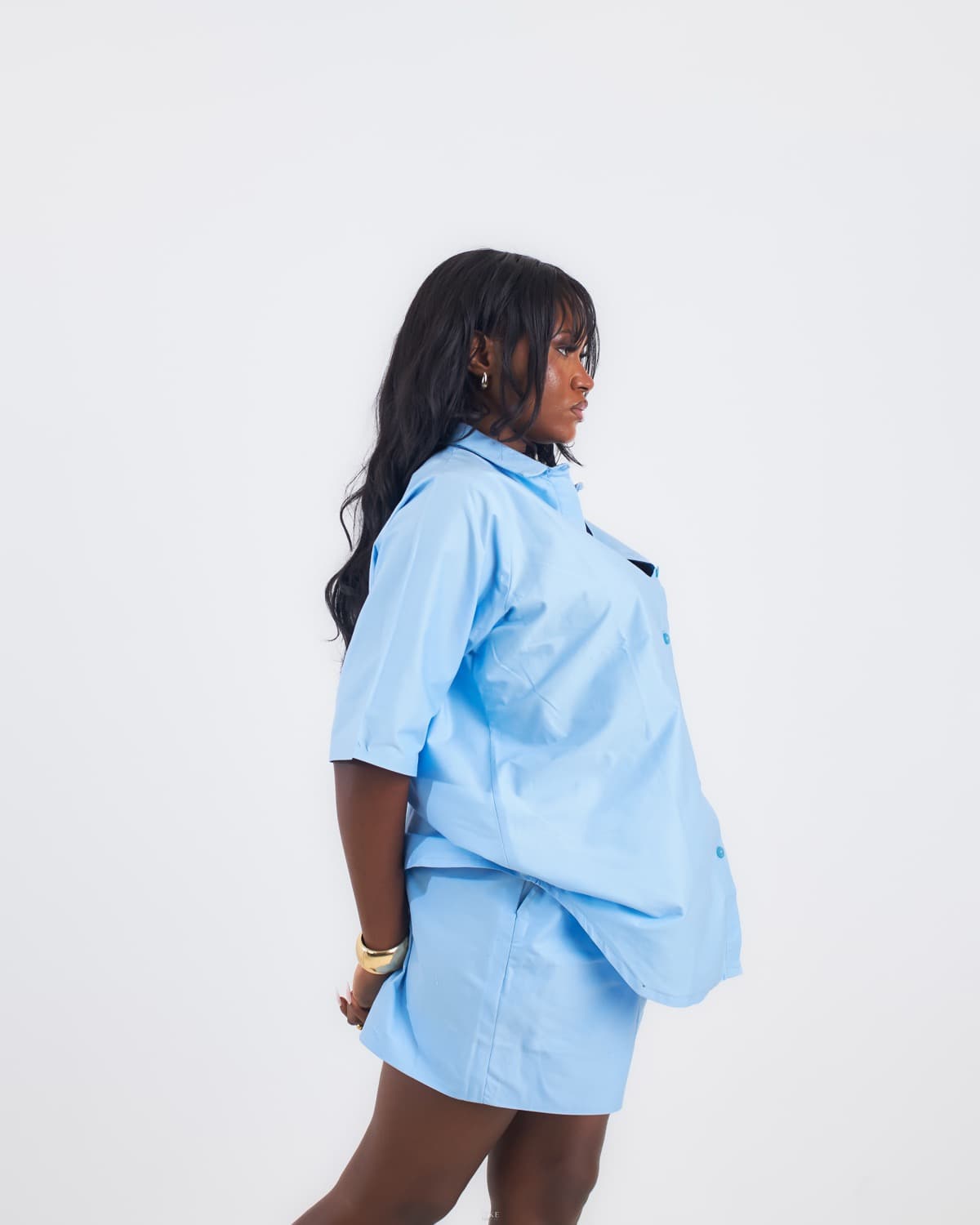 The Midi Dress — Cobalt