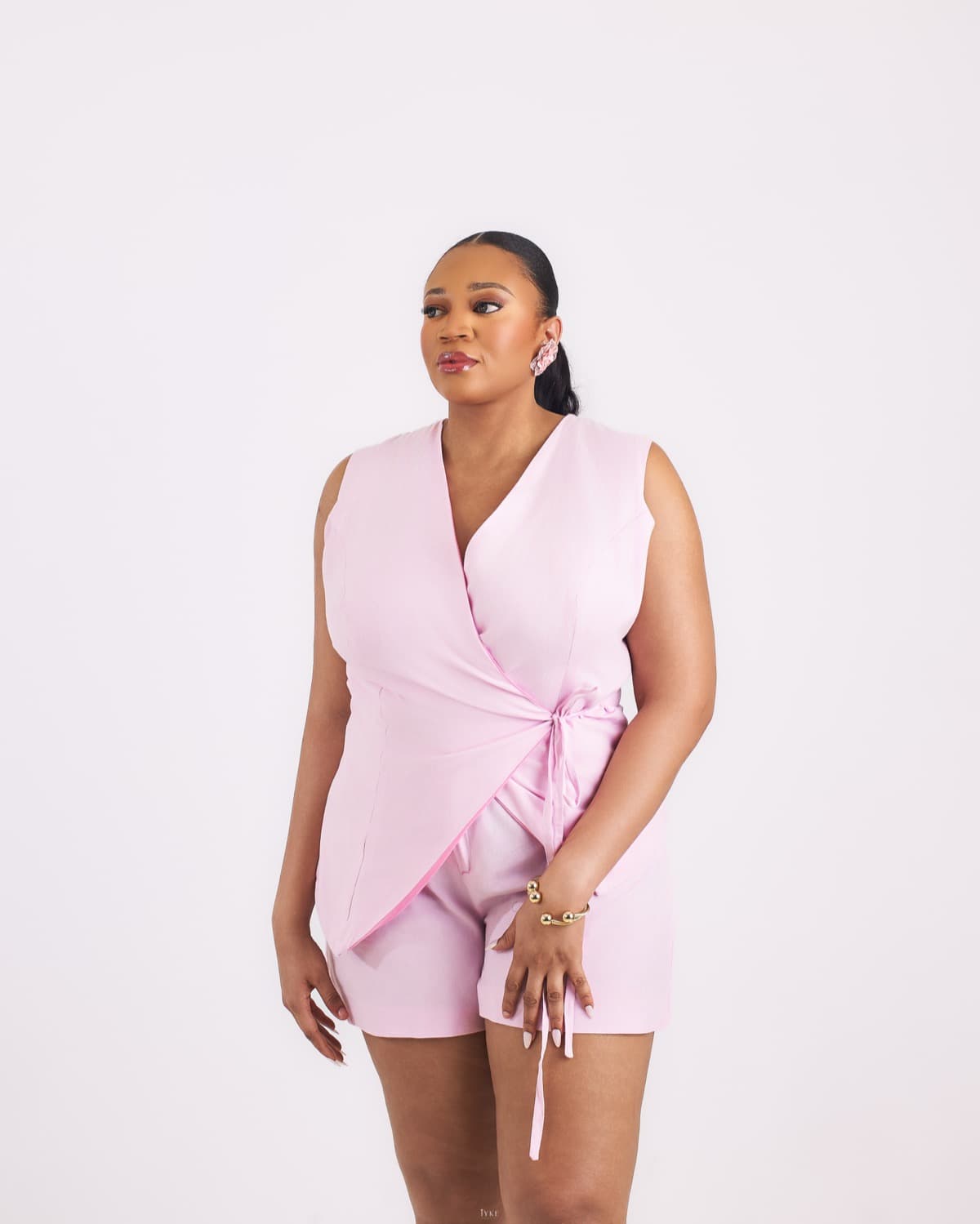 The Midi Dress — Cobalt — back view